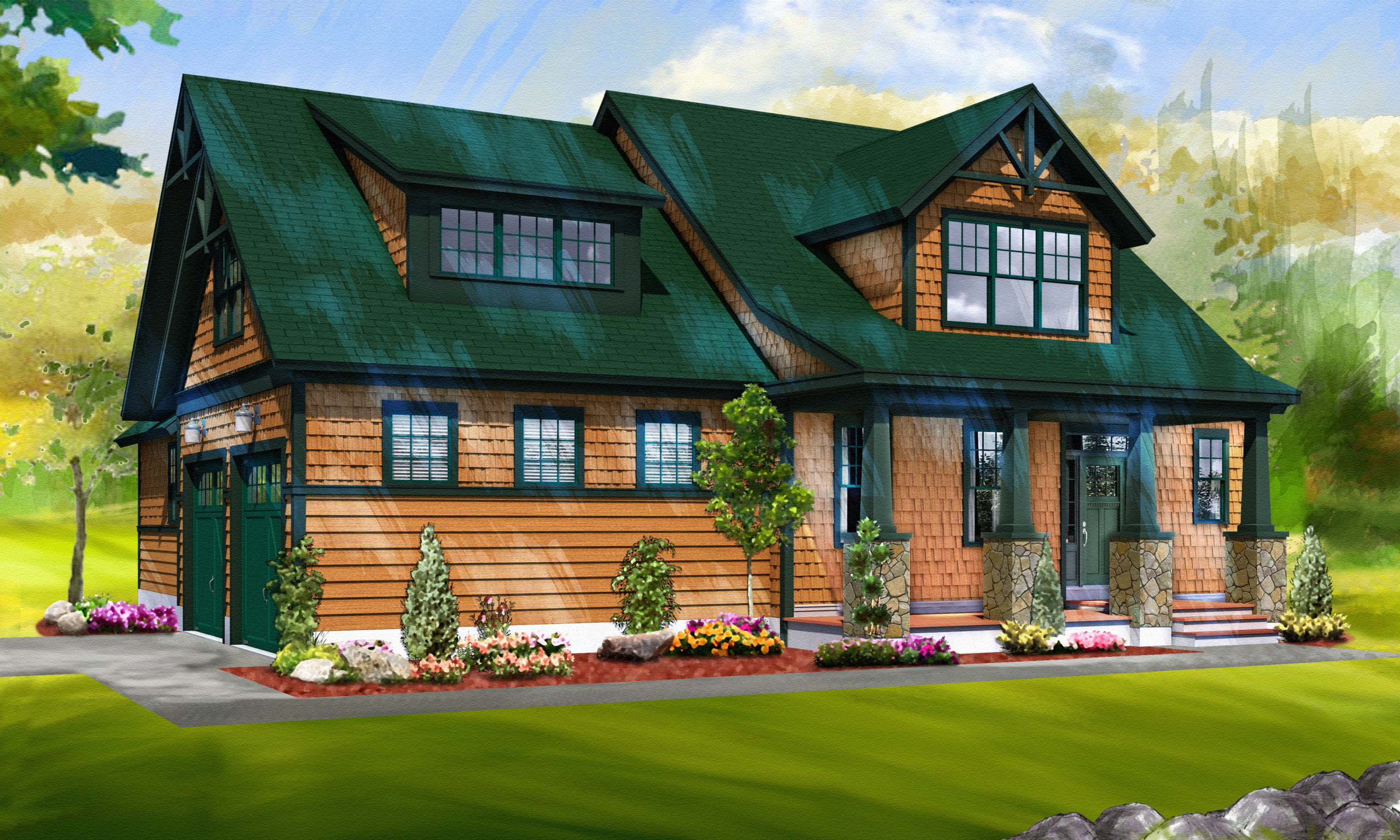 Beautiful Lake Home On Wooded Lot Meredith Bay Lakes Region NH Real   The Kinneho Rendering Scaled 